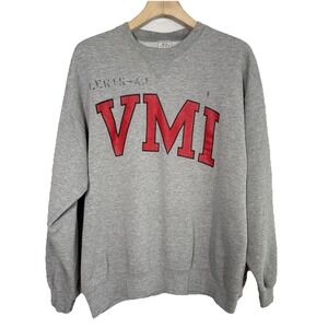 Vintage VMI Virginia Military Institute Crewneck Sweatshirt XL Gray Soffe USA